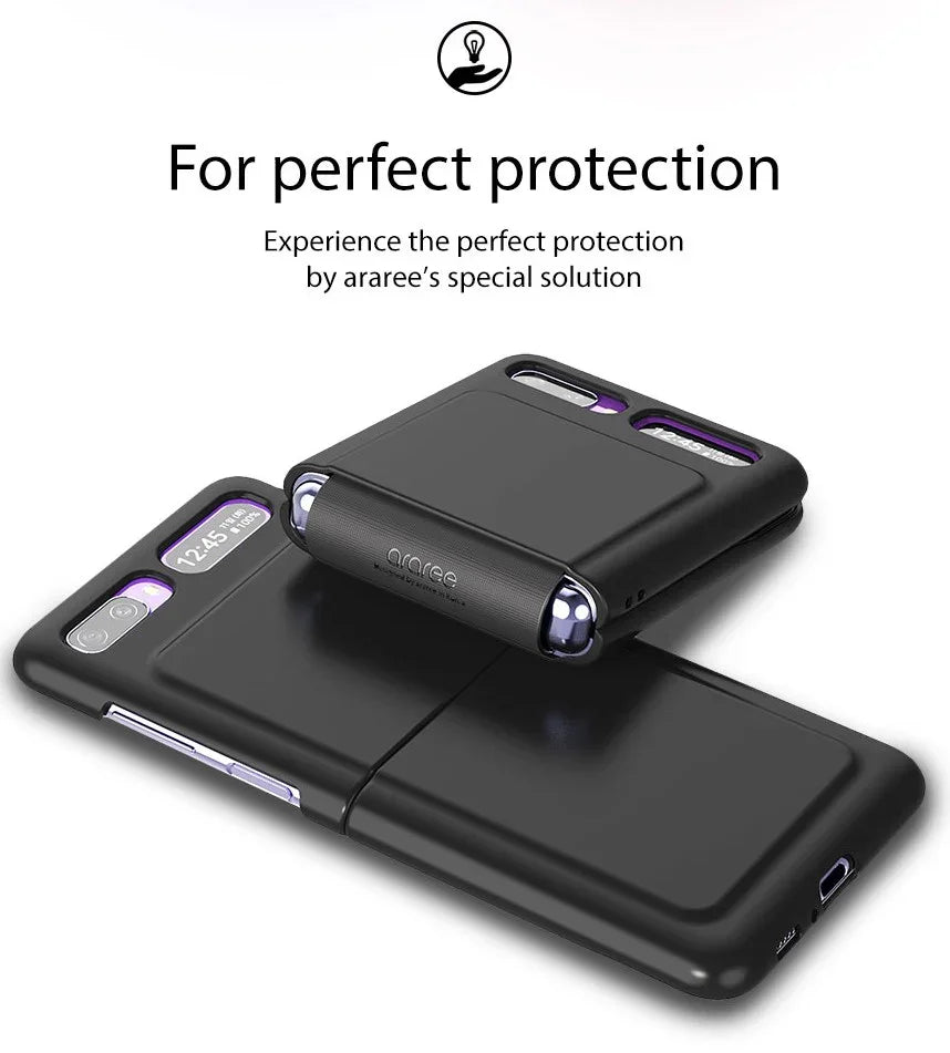 Araree Aero Flex Series Case For Samsung Galaxy Z FliP - Black - Tashqila Araree Aero Flex Series Case For Samsung Galaxy Z FliP - Black - Tashqila